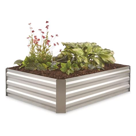 castlecreek galvanized steel planter box medium|castlecreek raised bed planter.